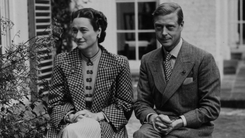 Wallis Simpson and Prince Edward half-smiling