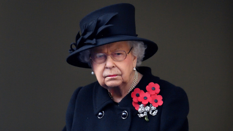 Queen Elizabeth wears black