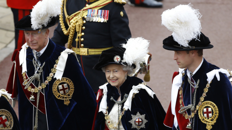 Charles, Queen Elizabeth, William, 2013