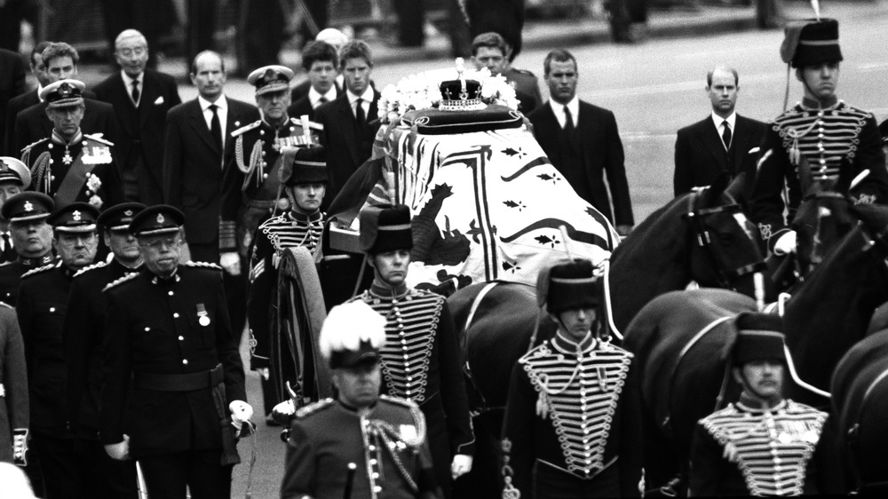 a british ceremonial funeral procession