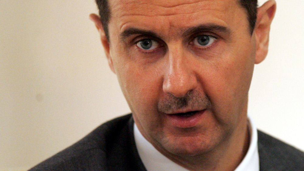 Syria's Bashar Assad speaking 