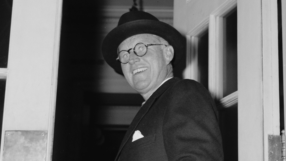Joseph P. Kennedy wearing a hat
