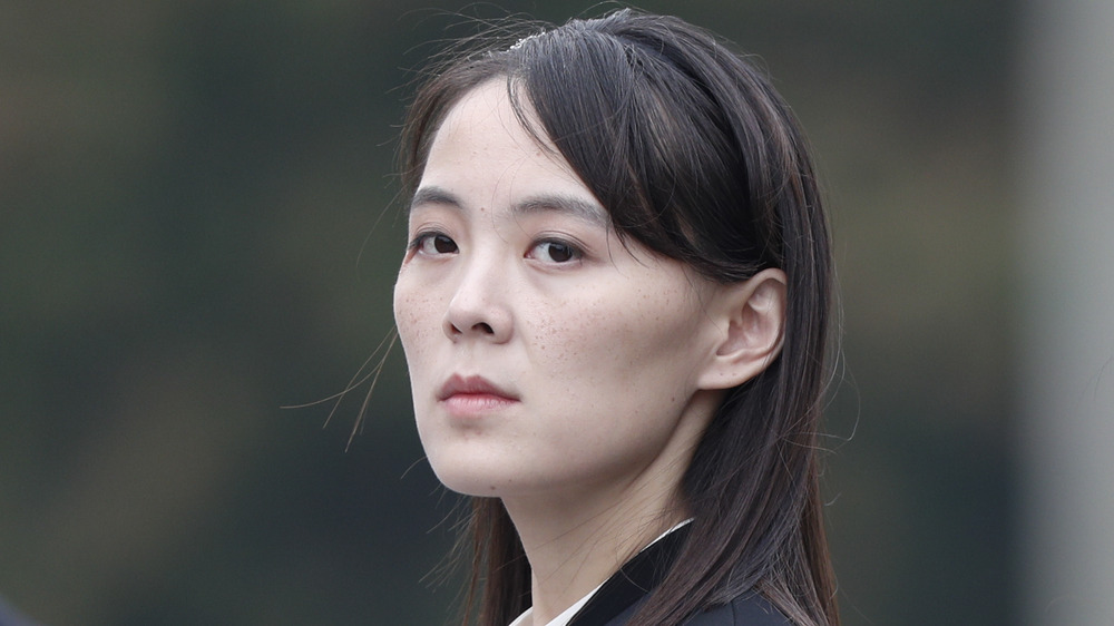 Kim Yo-jong looking serious 