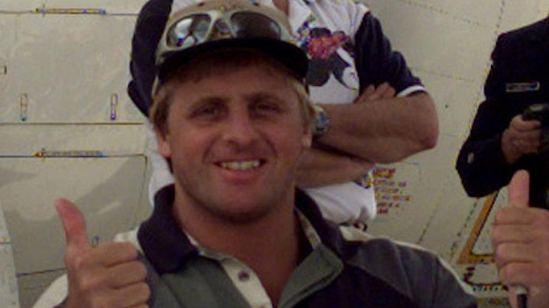 Owen Hart smiles for camera