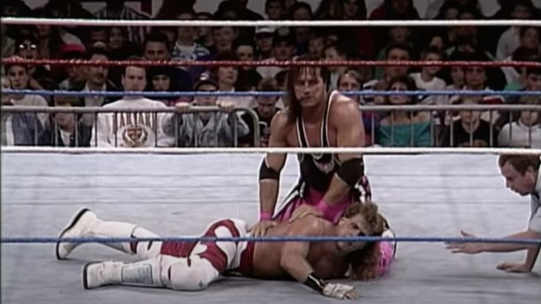 Bret Hart and Shawn Michaels wrestling