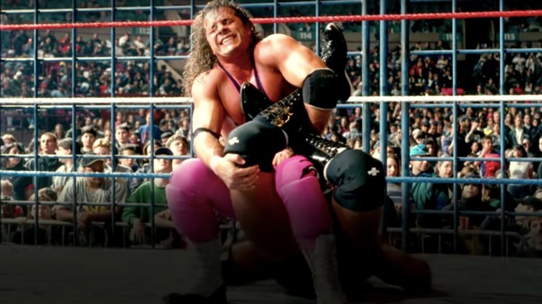 Bret Hart doing the Sharpshooter