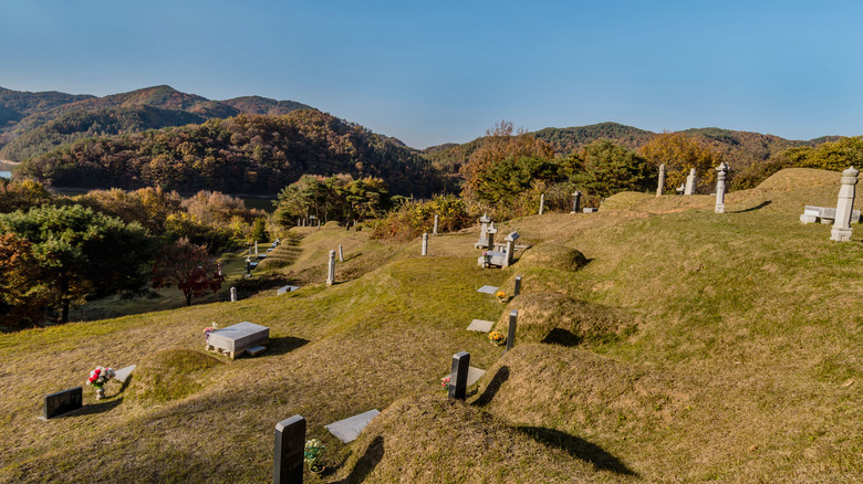rural South Korean graveyard