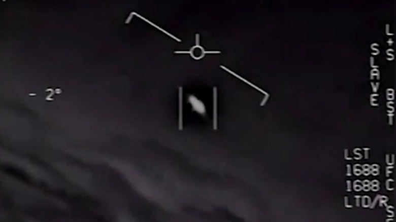 Still image from U.S. Navy footage of a UFO encounter