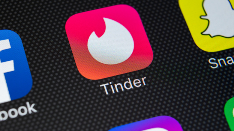 phone screen with tinder app