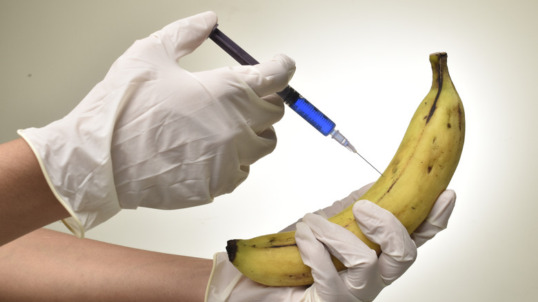 banana and syringe