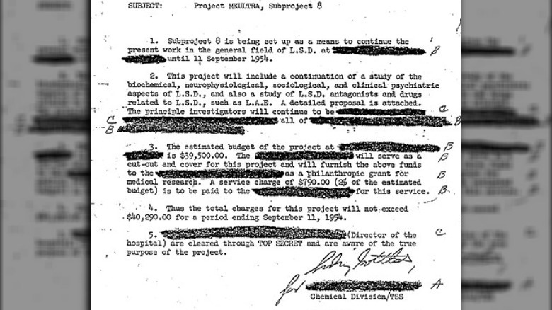Project MK-Ultra document