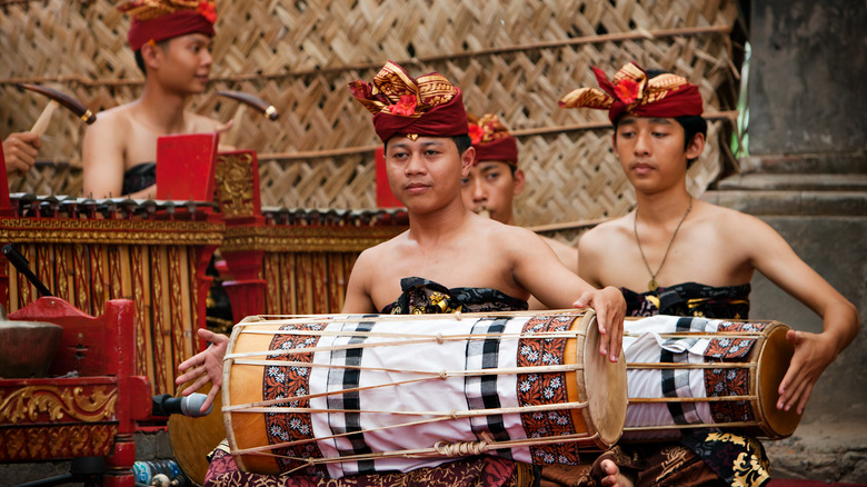 Gamelan drummers