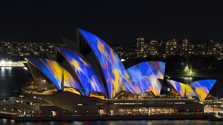 Sydney Opera House in lights