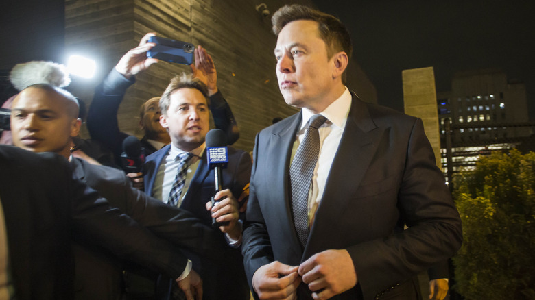 Elon Musk leaving the U.S. District Court