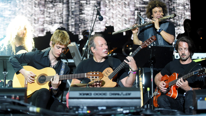 Hans Zimmer performing at Coachella with band