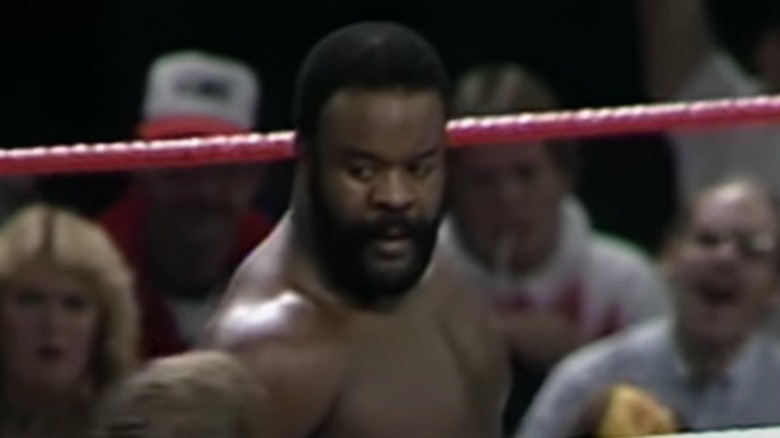 Junkyard Dog fighting in a WWE match