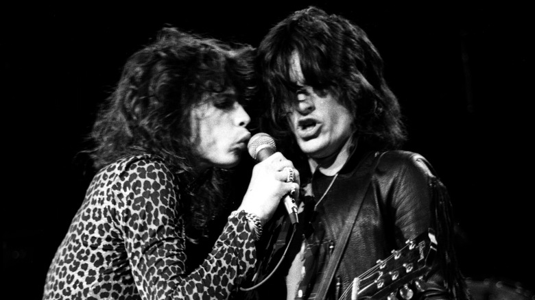 Steven Tyler and Joe Perry onstage