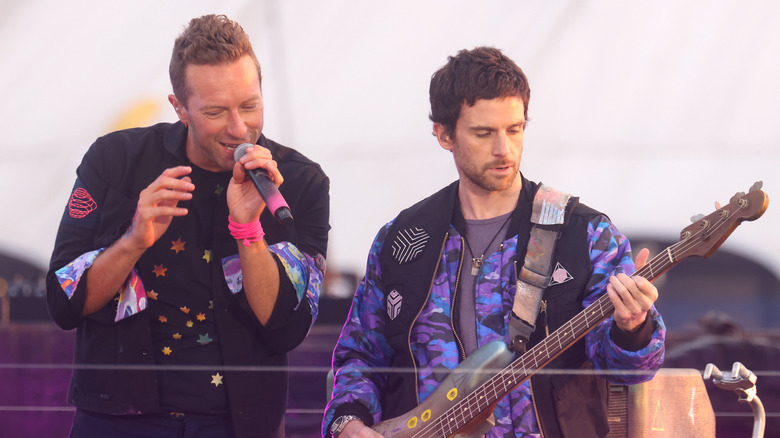 Chris Martin with Guy Berryman