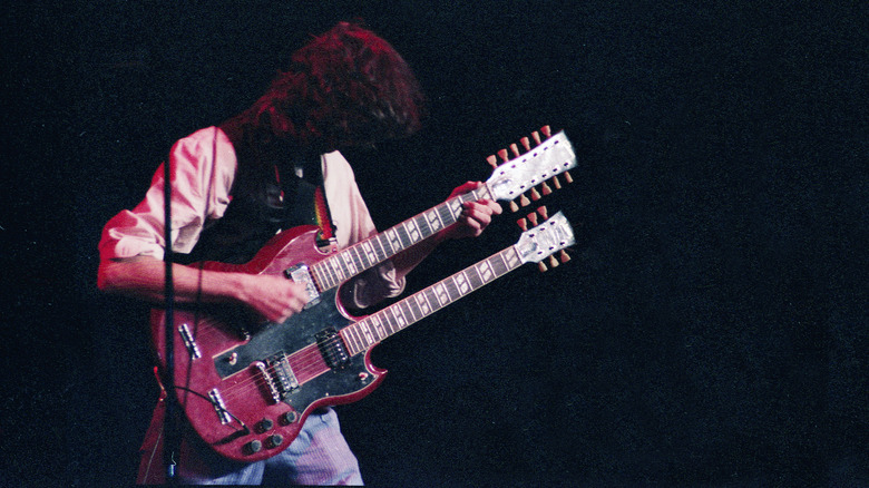 Jimmy Page playing guitar