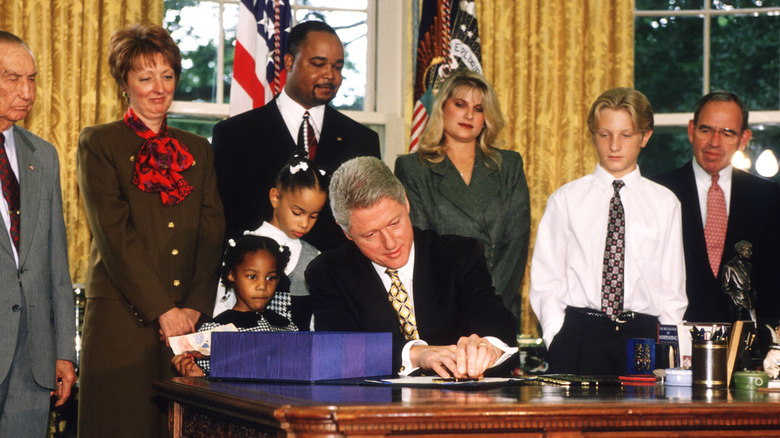 Clinton signing anti-stalking legislation