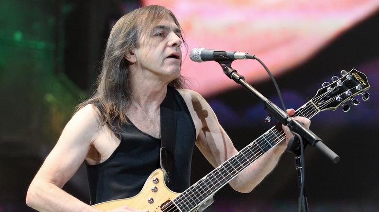 Malcolm Young performing in 2010