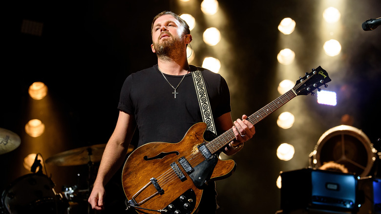 Caleb Followill of Kings of Leon onstage