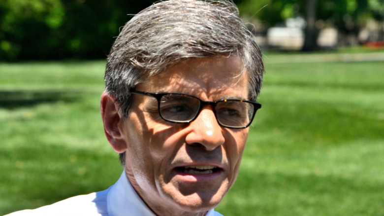 George Stephanopoulos on the White House lawn 