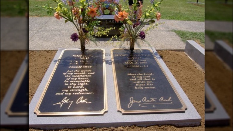 Johnny Cash and June Carter's grave