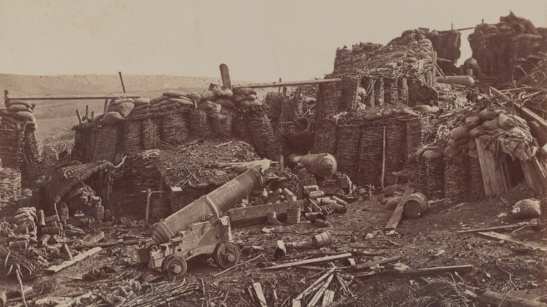 Crimean War gun battery