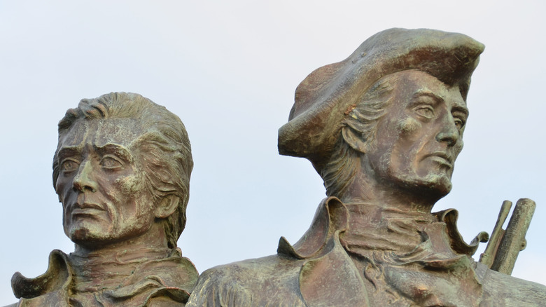 Heads of Lewis and Clark monument