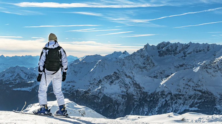 Matterhorn with hiker at top