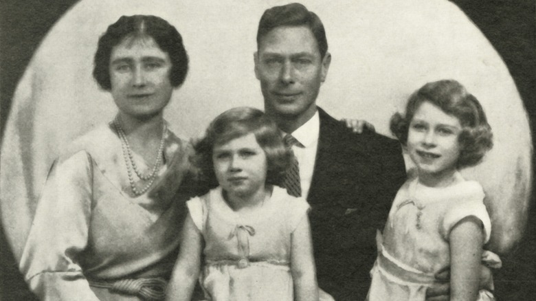 Queen Elizabeth II as child with family