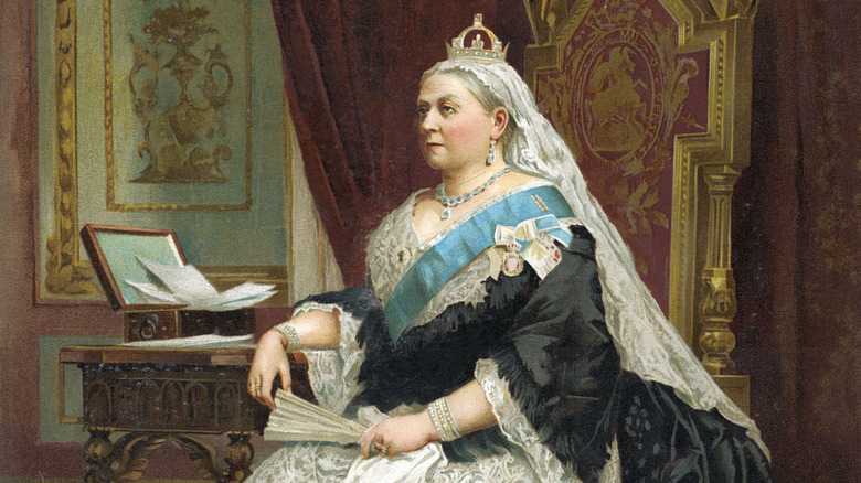 Queen Victoria on throne