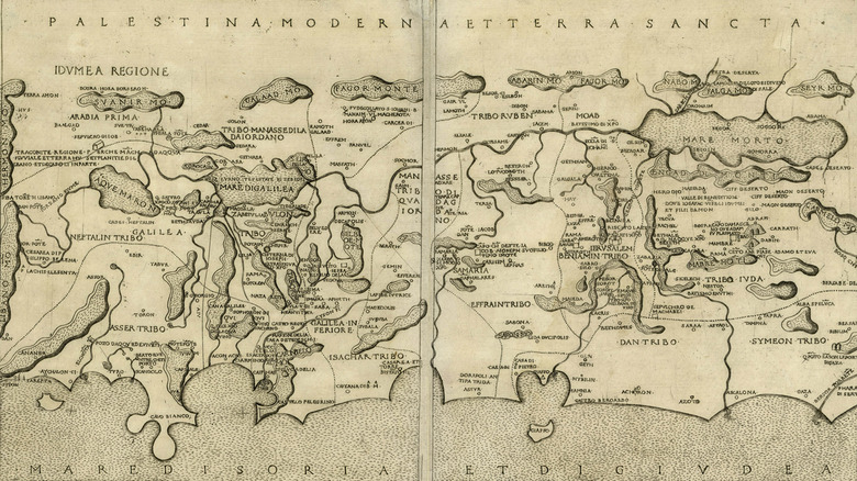 map of Palestine and the Holy Land 1482