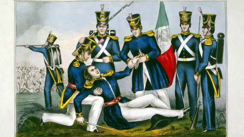 engraving of Battle of Buena Vista