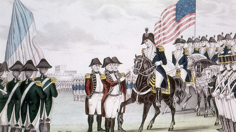 Cornwallis surrenders to Washington 