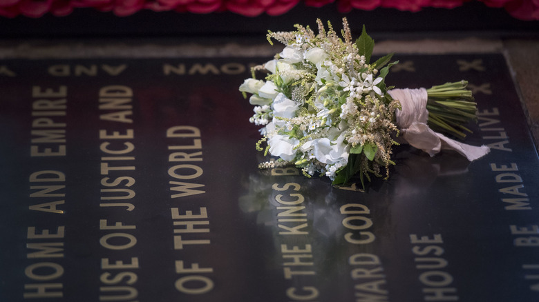 The Duchess of Sussex's wedding bouquet laid on the grave of the Unknown Warrior