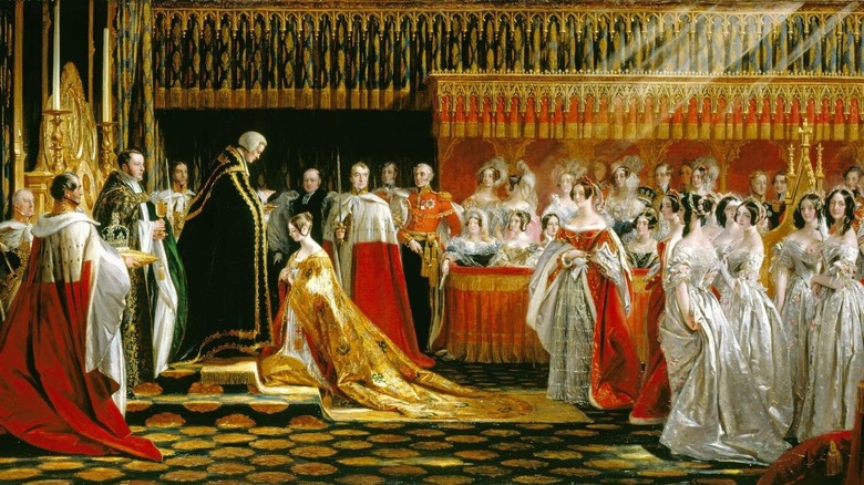 painting of Queen Victoria Receiving the Sacrament at her Coronation, 28 June 1838