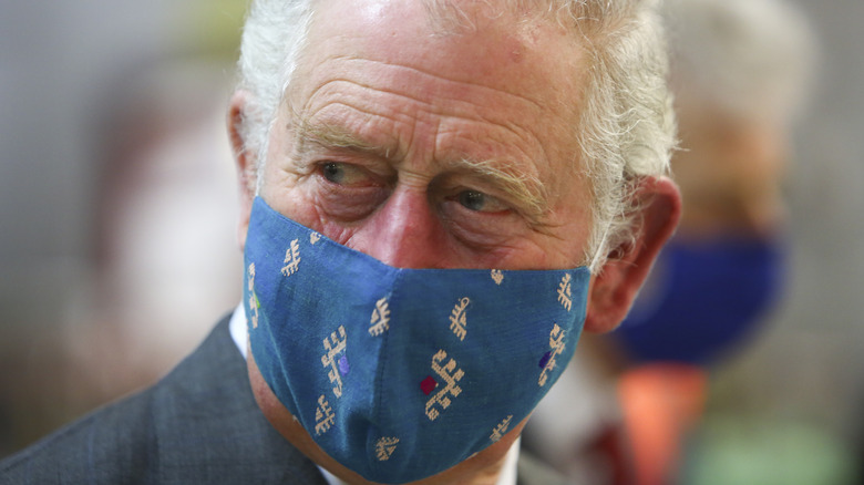 Prince Charles wearing mask