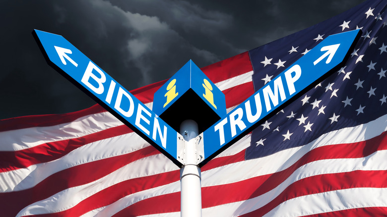 Biden Trump directional signage