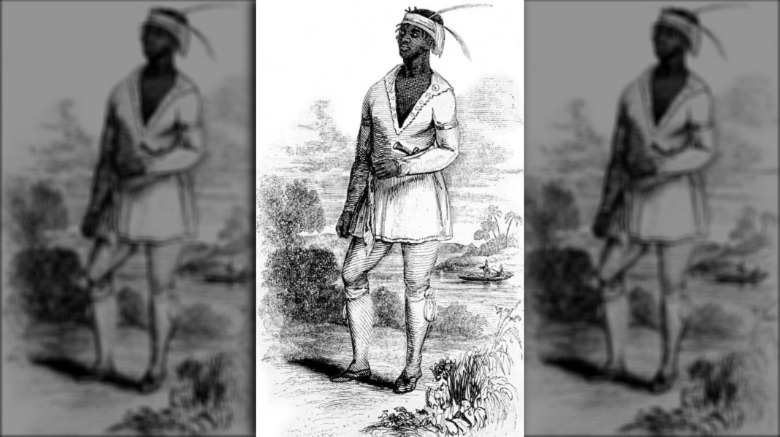 John Horse, a Black Seminole leader, from N. Orr's engraving published in 1848