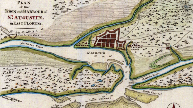 Plan of the town and harbour of St. Augustin in East Florida, 1783