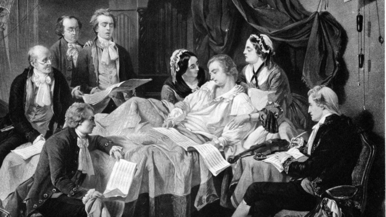 Mozart on his death bed