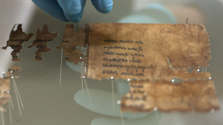 Fragments of Dead Sea Scrolls