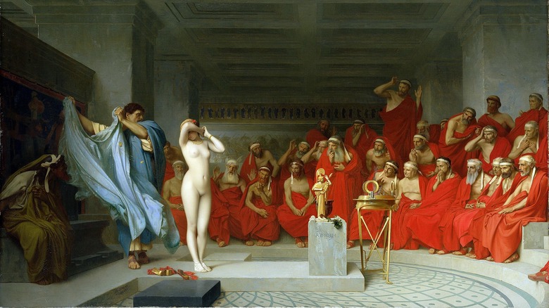 phryne revealed before the areopagus