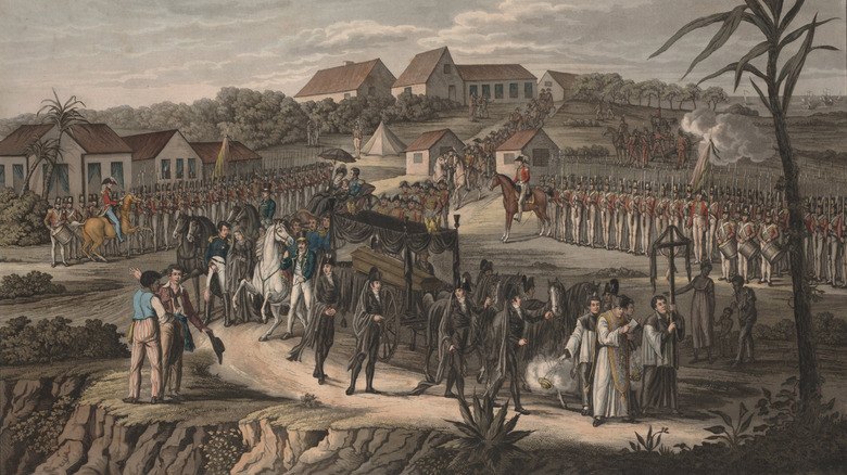 Napoleon's funeral at St. Helena