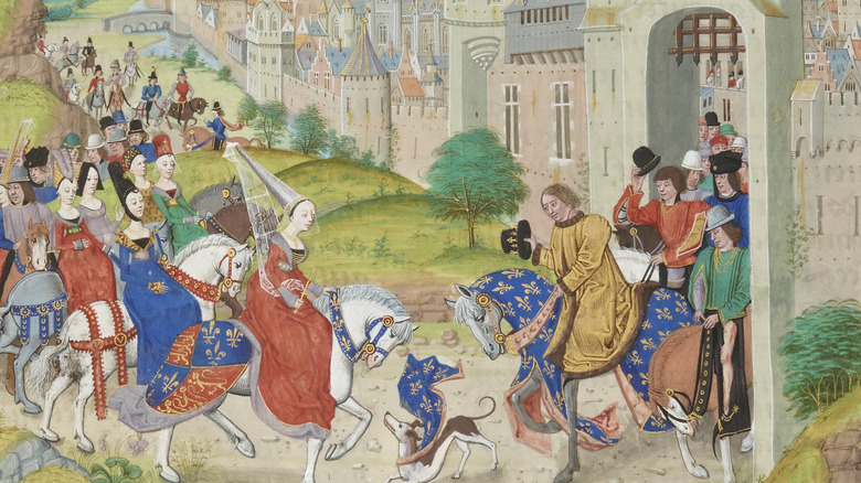 Isabella of France welcomed to Paris by her brother