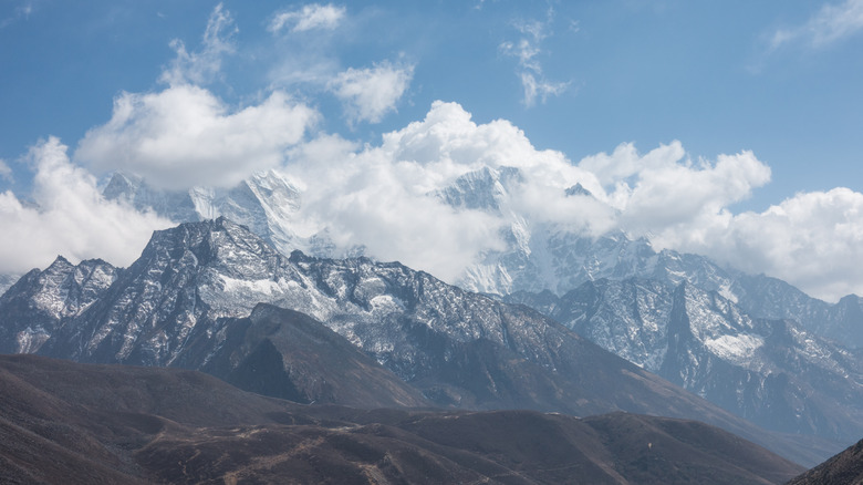 Clouds over Everest peak