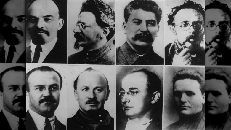 series of photos of bolshevik leaders