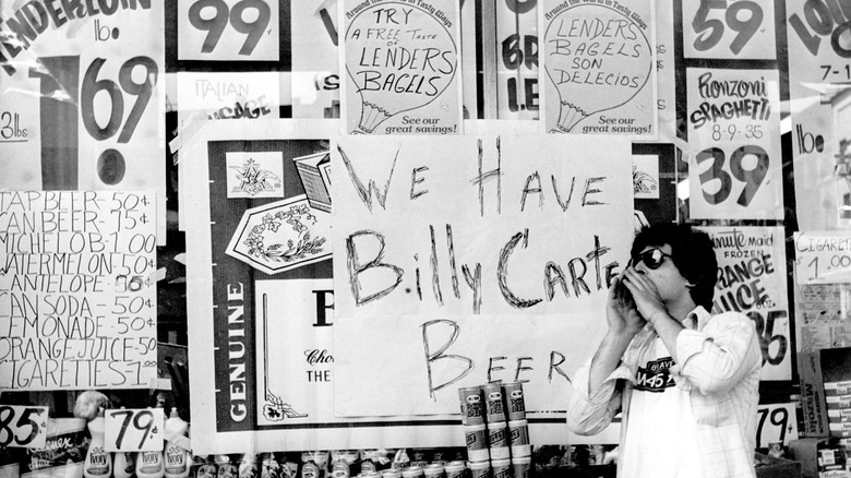 Vendor selling Billy Beer in '70s